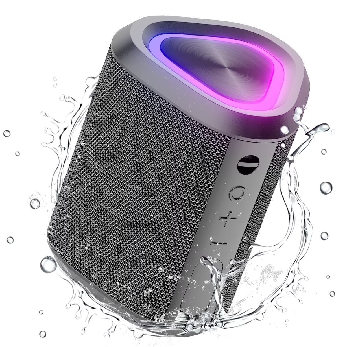 Portable Wireless Bluetooth 5.0 Speaker with 24-Hour Playtime, Stereo Bass, 100 Ft Range, and IPX7 Waterproof Rating