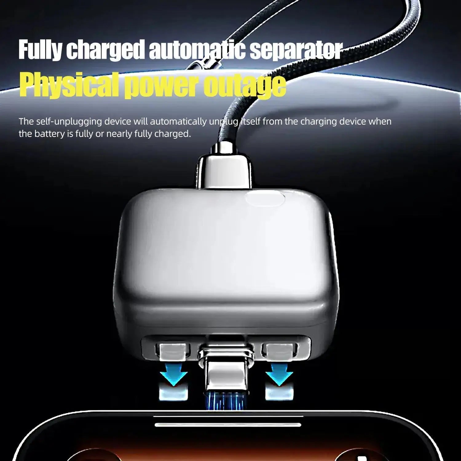 HEXIBII 140W Physical Disconnect Battery Guard with Auto Eject Charger and Smart Auto Stop Charging Protection for Safe Overnight Charging - Universal Overcharge Protection for Phones, Laptops, and Tablets