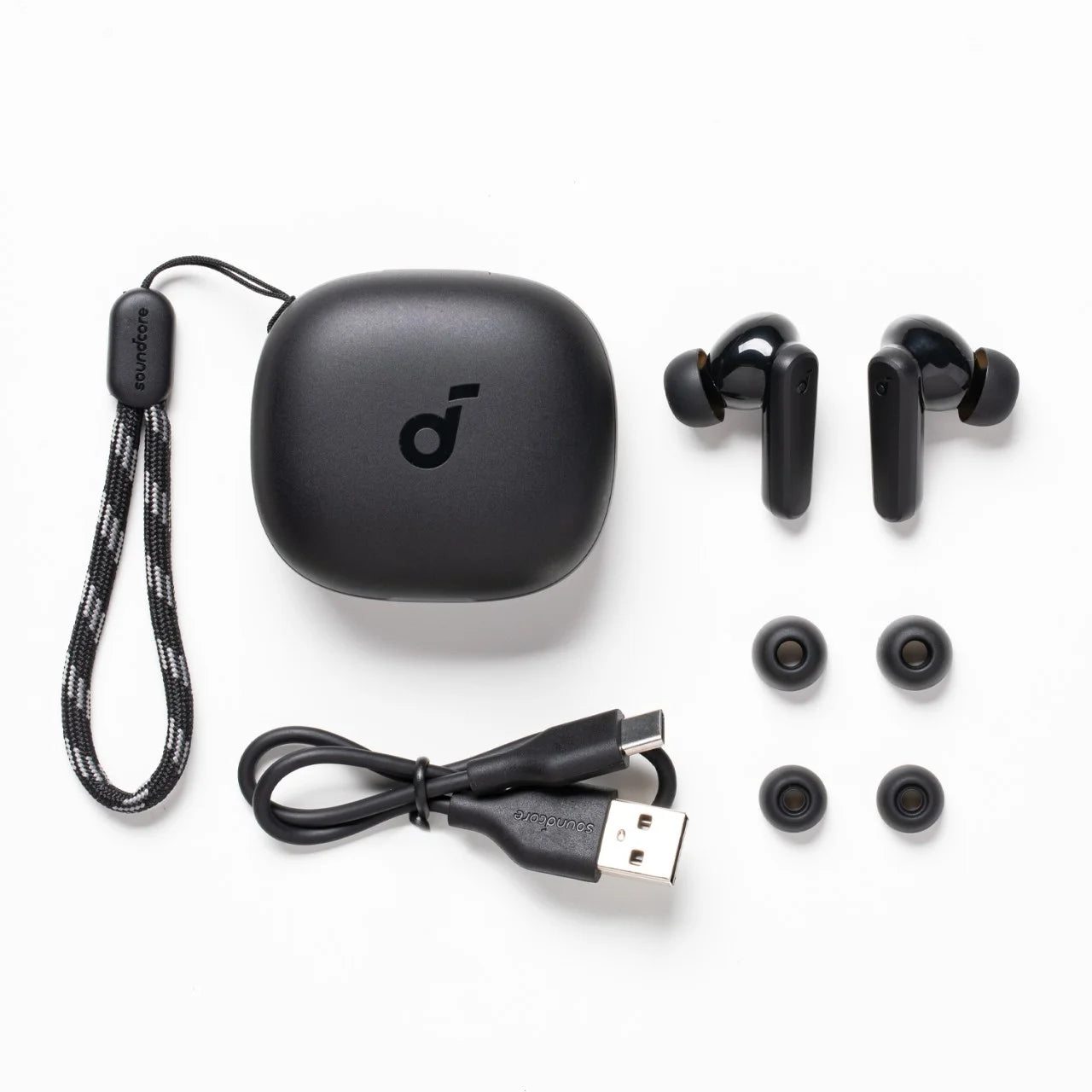 P25I Bluetooth True Wireless Earbuds with Enhanced Bass, 30 Hours Playtime, IPX5 Water Resistance, and Charging Case in Black