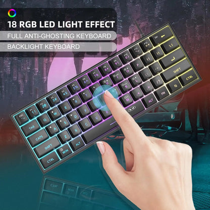 Magegee Mini 60% RGB Backlit Gaming Keyboard - 61 Key Ultra-Compact Mechanical Keyboard for PC, MAC, PS4, and Xbox ONE