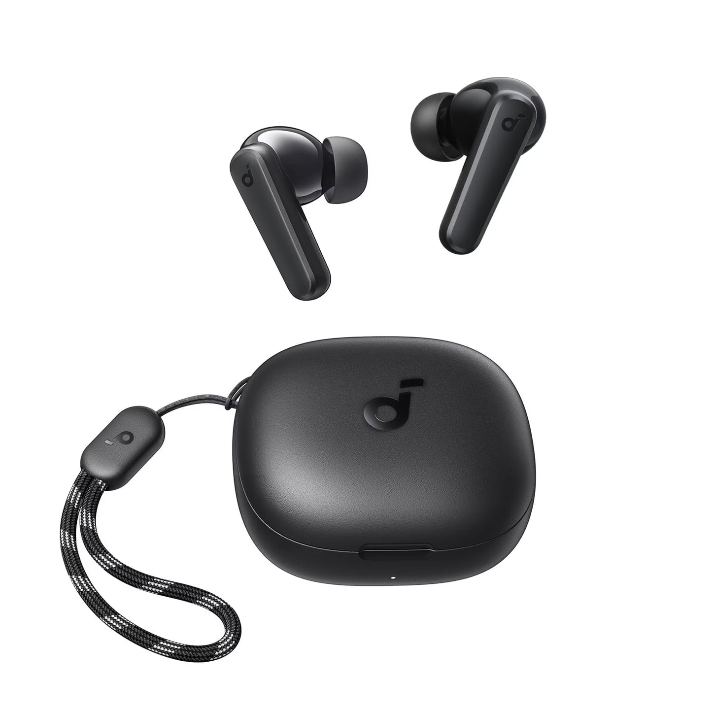 P25I Bluetooth True Wireless Earbuds with Enhanced Bass, 30 Hours Playtime, IPX5 Water Resistance, and Charging Case in Black