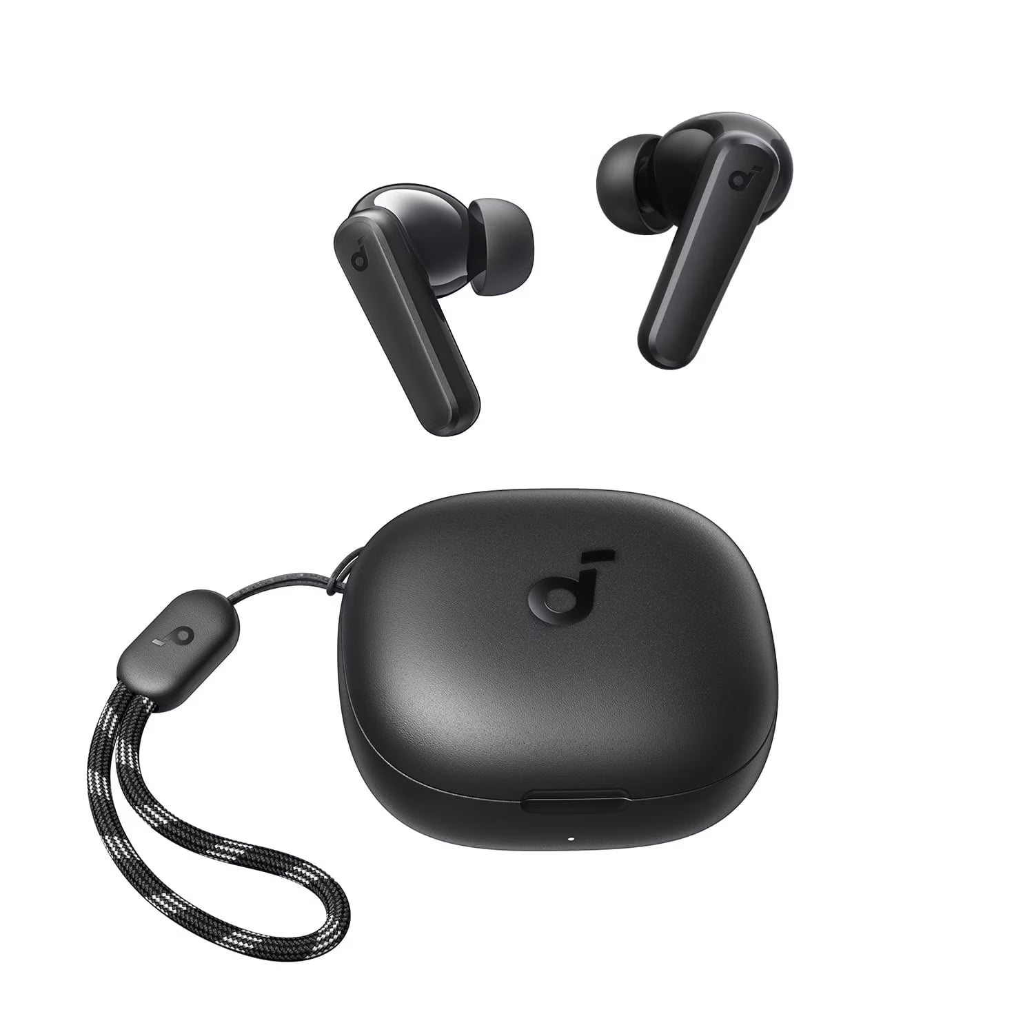 P25I Bluetooth True Wireless Earbuds with Enhanced Bass, 30 Hours Playtime, IPX5 Water Resistance, and Charging Case in Black