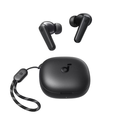 P25I Bluetooth True Wireless Earbuds with Enhanced Bass, 30 Hours Playtime, IPX5 Water Resistance, and Charging Case in Black