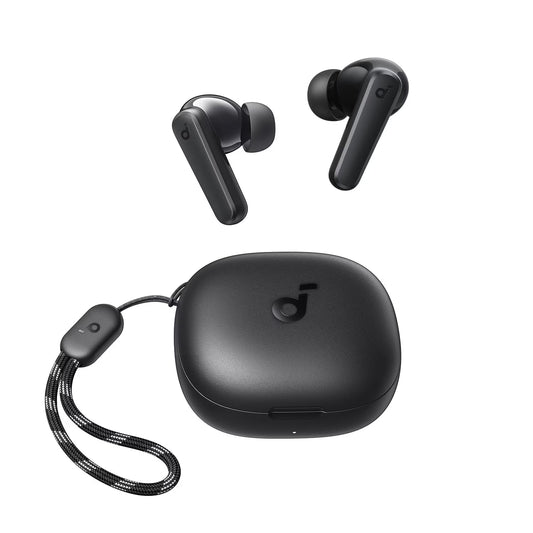 P25I Bluetooth True Wireless Earbuds with Enhanced Bass, 30 Hours Playtime, IPX5 Water Resistance, and Charging Case in Black