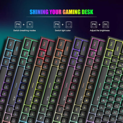 Magegee Mini 60% RGB Backlit Gaming Keyboard - 61 Key Ultra-Compact Mechanical Keyboard for PC, MAC, PS4, and Xbox ONE